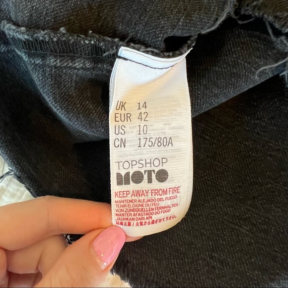 Topshop Moto Black Denim Skirt - Picture 13 of 14